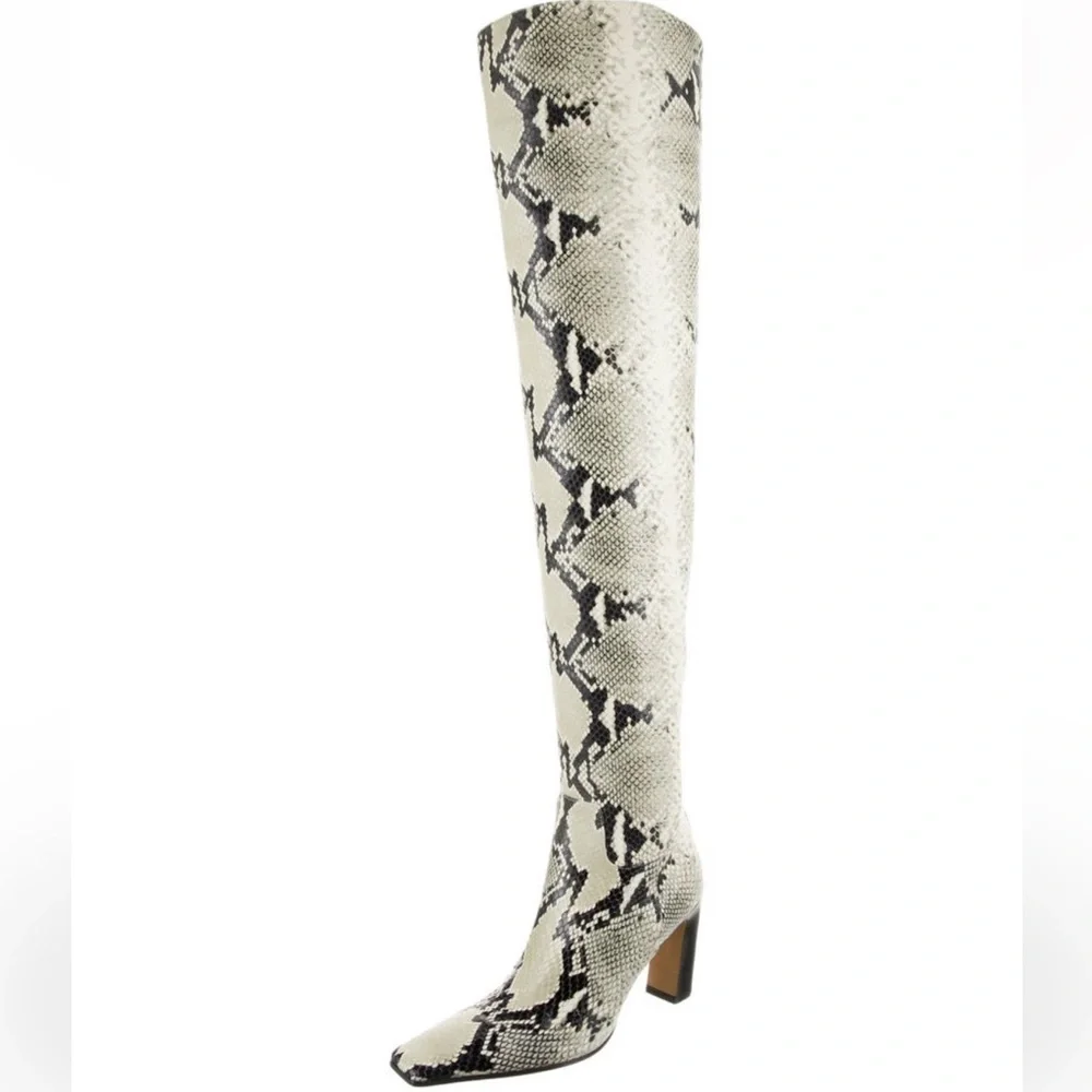 Khaite Printed Leather boots